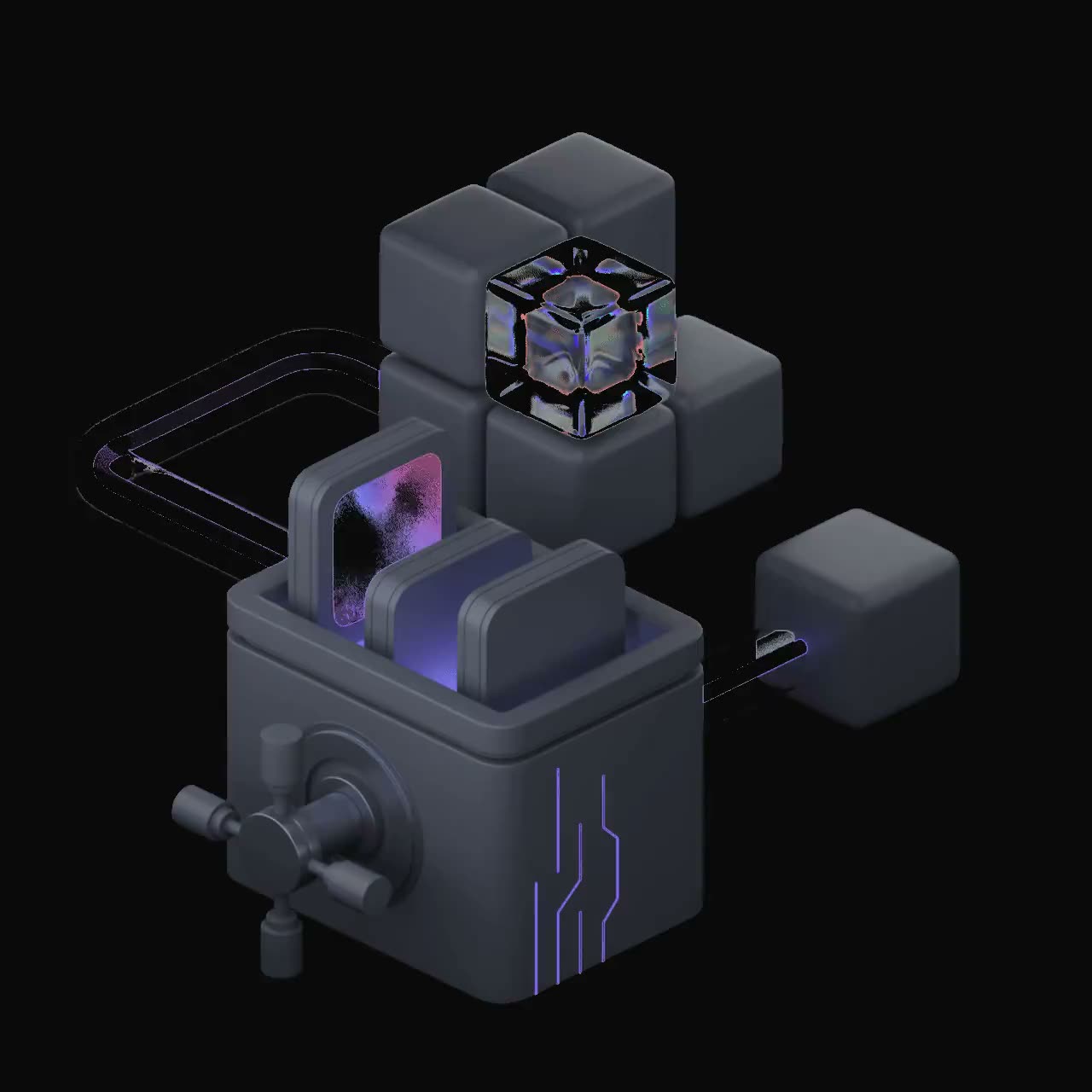 BlocLabs AI-powered blockchain illustration